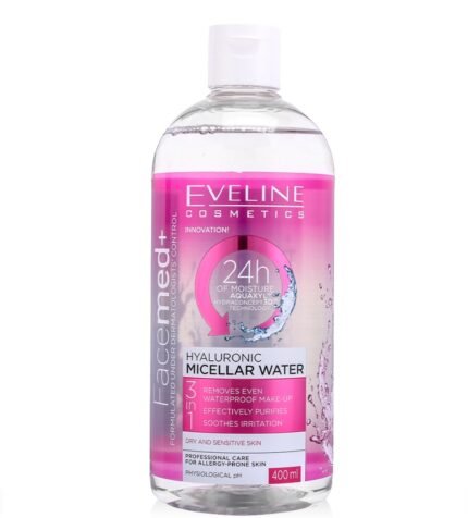 ماء ميسيلار هيالورونيك ومزيل مكياج من ايفلين - 400 مل